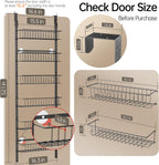 Delamu Adjustable Cabinet Door Organizer, 6 Tier Hanging Spice Rack