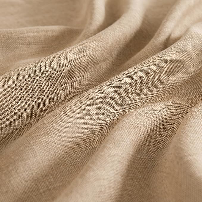 MIULEE Brown Linen Curtains 108 Inches Long - Image 4