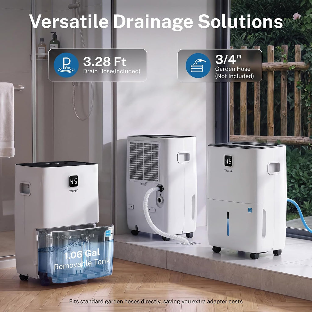 80 Pint Dehumidifier for Basement 5500 Sq. Ft. with Drain Hose, ENERGY STAR