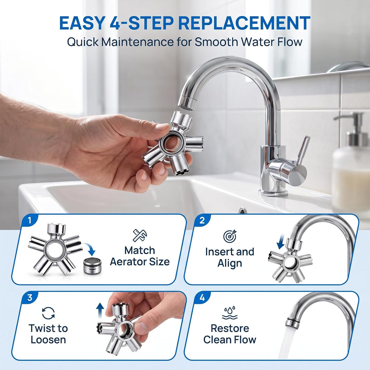 10-in-1 Faucet Aerator Removal Tool Kit,Universal Key M16.5-M28 Hidden STD