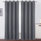 LEMOMO Blackout Curtains 66 x 84 inch/Grey Curtains Set of 2 Panels/Thermal by Lemomo