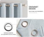 MIULEE Linen Textured Curtains Solid 100% Blackout - Image 4