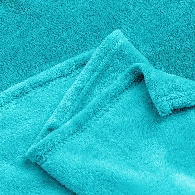 BEDELITE Fleece Blankets Queen Size Teal Throw Blankets - Image 8