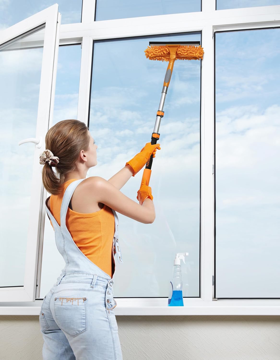 1.5-3 Window Squeegee for Home with Extension Pole