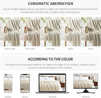 BOURINA Beige Throw Blanket 50x60 Inches Throw Textured Solid Soft Ripple - Image 8