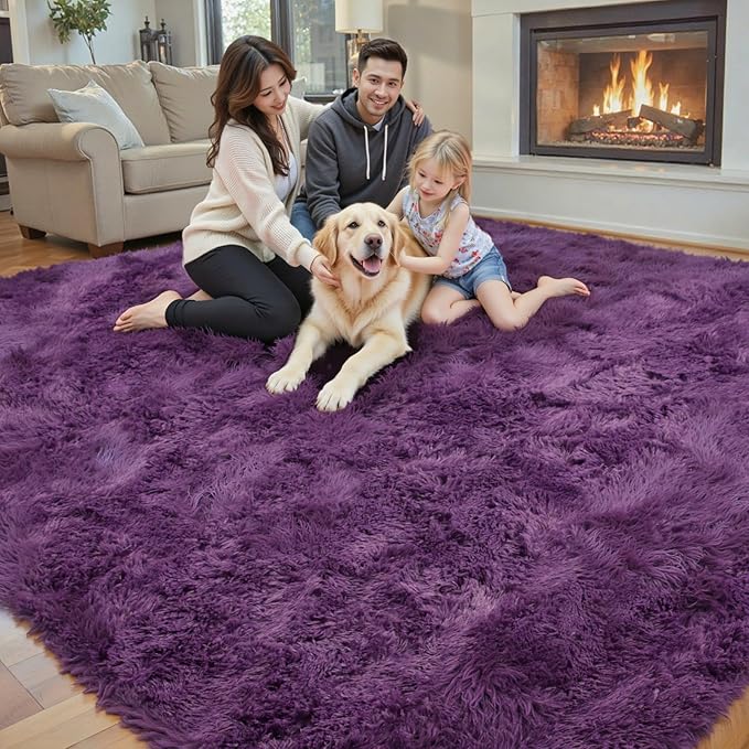 8x10 Area Rugs for Living Room Bedroom, Large Area Rug Shaggy Carpet Soft Plush - Image 4