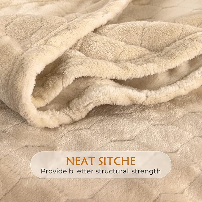 TOONOW Fleece Bed Blanket Queen Size 90x90 inches, Super Soft Fluffy Fuzzy - Image 5