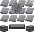 Outdoor Cushion Covers Set, Replacement by SUKAIKEQA