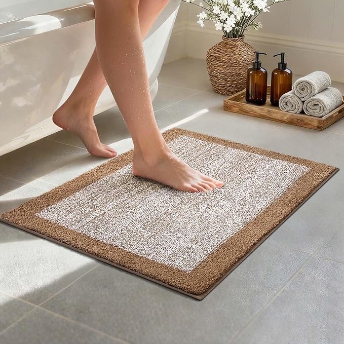 Bathroom Rugs 24x17 Non Slip Washable, Coffee Bath Mat by Unknown