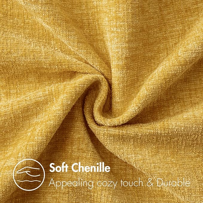 MIULEE Pack of 2 Mustard Yellow Throw Pillow Covers 18x18 Inch Soft Spring - Image 2
