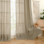 LAMIT Sheer Linen Curtains 63 Inch - Image 9