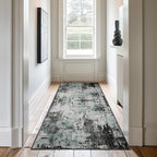 Washable Area Rugs 2'x8' Non-Slip Modern Abstract Soft by RELEANY