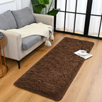 Goideal Fluffy Runner Rug for Bedroom Living Room, 2x6 Brown Bedside Rugs - Image 4