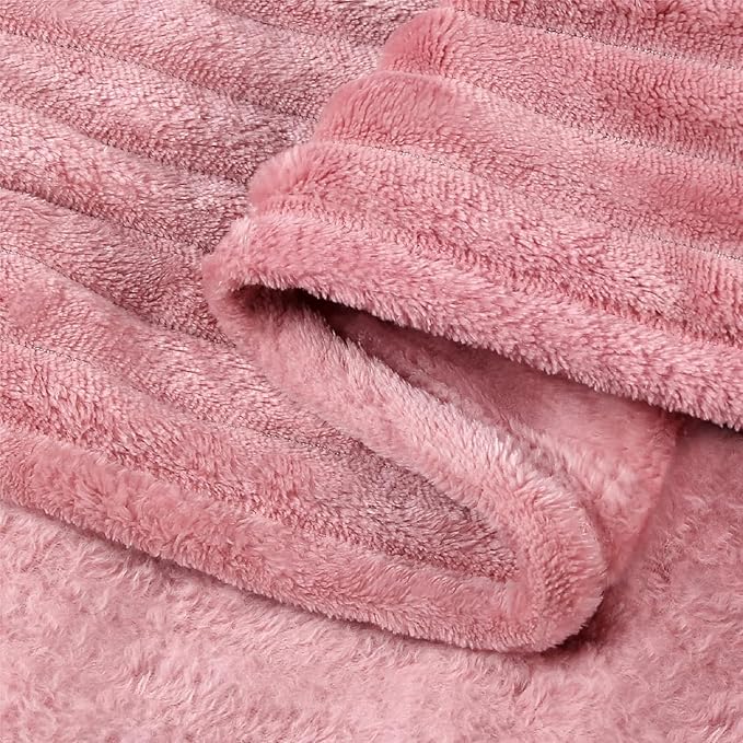 BEDELITE Fleece Blanket Queen Size – 3D Ribbed Jacquard Soft and Warm - Image 5