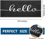 EARTHALL Funny Hello Mats Outside/Inside 59"x24", Front Door Mat Outdoor - Image 2