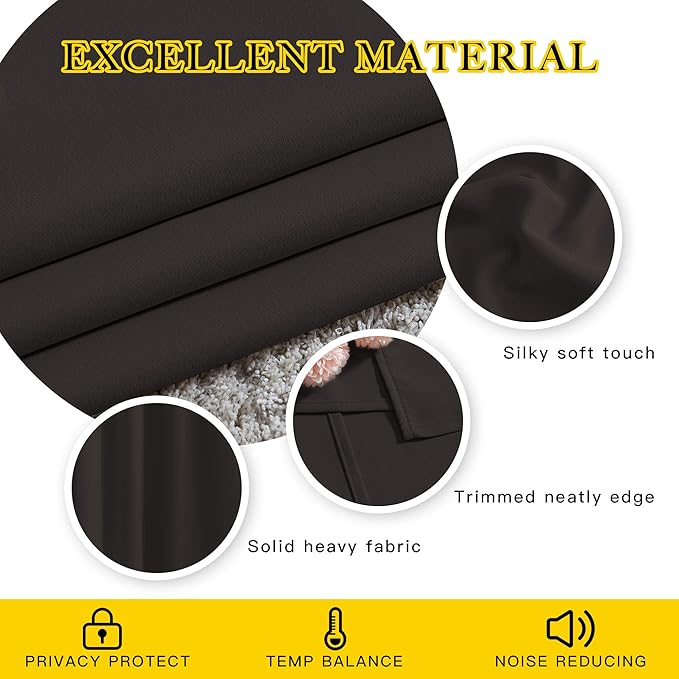 NICETOWN Blackout Curtains for Windows 54 inch Length - Image 4