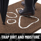 Smiry Dog Door Mat for Muddy Paws, Absorbent Dirt Trapper Non Slip Quick Dry - Image 2