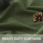 Olive Green Blackout Curtains for Bedroom 96 Inches Long Floor Length 2 Panel - Image 3