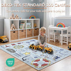 OPPODREAM Nautical Soft Area Rugs 5x7, Washable Blue Rug - Image 3