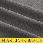 NICETOWN Grizzle Gray Vintage Linen 100% Blackout Curtains - Image 8