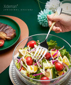 Premium Hammered 18/10 Stainless Steel Serving Utensil Set, 7-Piece