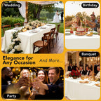 10-Pack Ivory Tablecloths for Rectangle Tables, 60 x 102 Inches