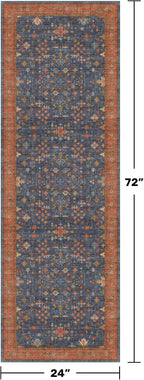 Hazo Haus Navy Blue Runner Rug 2x6 - Image 2
