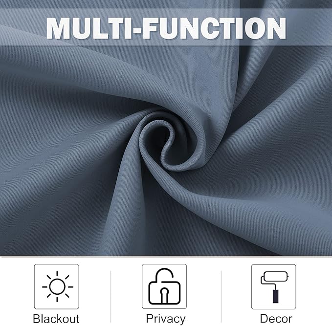 NICETOWN Window Short Curtains for Kitchen, Home Fashion Solid Grommet Top - Image 6