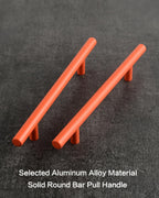 5 Pack Orange Cabinet Pulls 5 Inch Hole to Hole Cabinet Handles for Kitchen Cabinets Modern Dresser Handle Colorful Kids Furniture Hardware Handle
