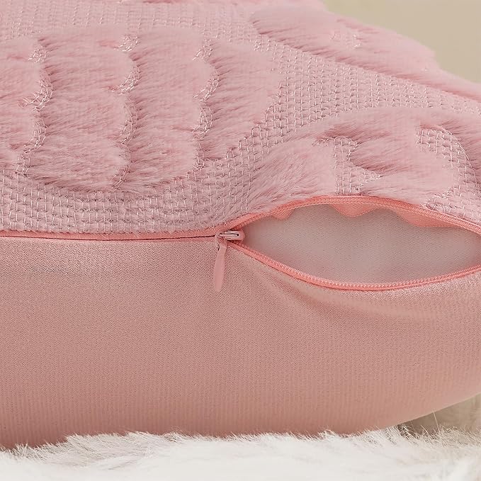decorUhome Easter Pink Egg Pillow Covers 18x18 Inch Set of 2, Soft Plush Faux - Image 8