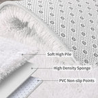 Soft Runner Rugs for Bedroom Hallways, 2x4 White Fluffy Shag Throw Area Rug Non - Image 4
