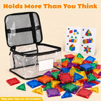 6-Pack Extra Large Clear Toy Storage Bags with Zippers, TPU