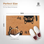 Hi-Bye Cat - 24"x36" - Coir Door Mat - Welcome Mats - Image 2