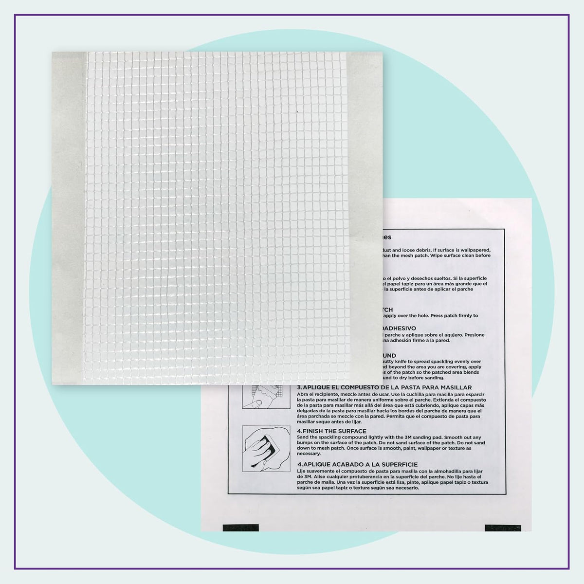 StrongPatch® 6 in. x 6 in. Flexible Self-Adhesive Wall Repair Patch (3-Pack) – Versatile, Cut-to-Fit, Easy Application for Holes, Cracks, and Corners
