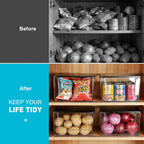 Pantry Organizers Storage, 2 Pack Large Clear Storage Bins