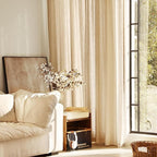 Tan Linen Curtains 120 inches Long - Image 5