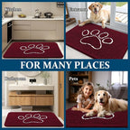 OLANLY Dog Door Mat for Muddy Paws 70x46, Paw Print Design, Absorbs Moisture - Image 8