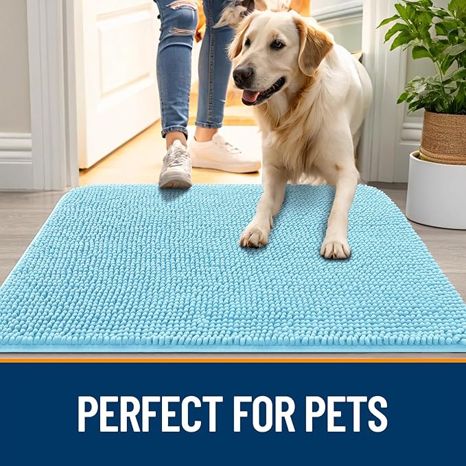 OLANLY Dog Door Mat for Muddy Paws 48x30, Absorbs Moisture and Dirt, Absorbent - Image 6