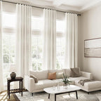 Cream Linen Curtains 109 Inches Long - Image 7