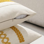 MIULEE Set of 2 Mustard Yellow Boho Decorative Lumbar Pillow Covers 12x20 Inch - Image 5