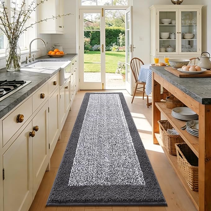 70x24 Long Bathroom Rugs Washable Non Slip, Soft Absorbent Quick Dry Mats - Image 4