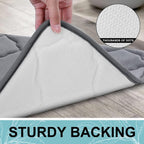 OLANLY Memory Foam Bath Mat Rug 30x20, Ultra Soft Bathroom Rugs, Dark Grey