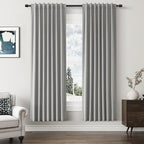 Guken 100% Blackout Linen Curtains 72 Inch Length 2 Panels Set by Guken
