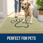 OLANLY Dog Door Mat for Muddy Paws 36x24, Paw Print Design, Absorbs Moisture - Image 6