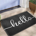 EARTHALL Door Mat Outside Inside Hello Doormat, Durable Floor Mat Non Slip Mat by EARTHALL