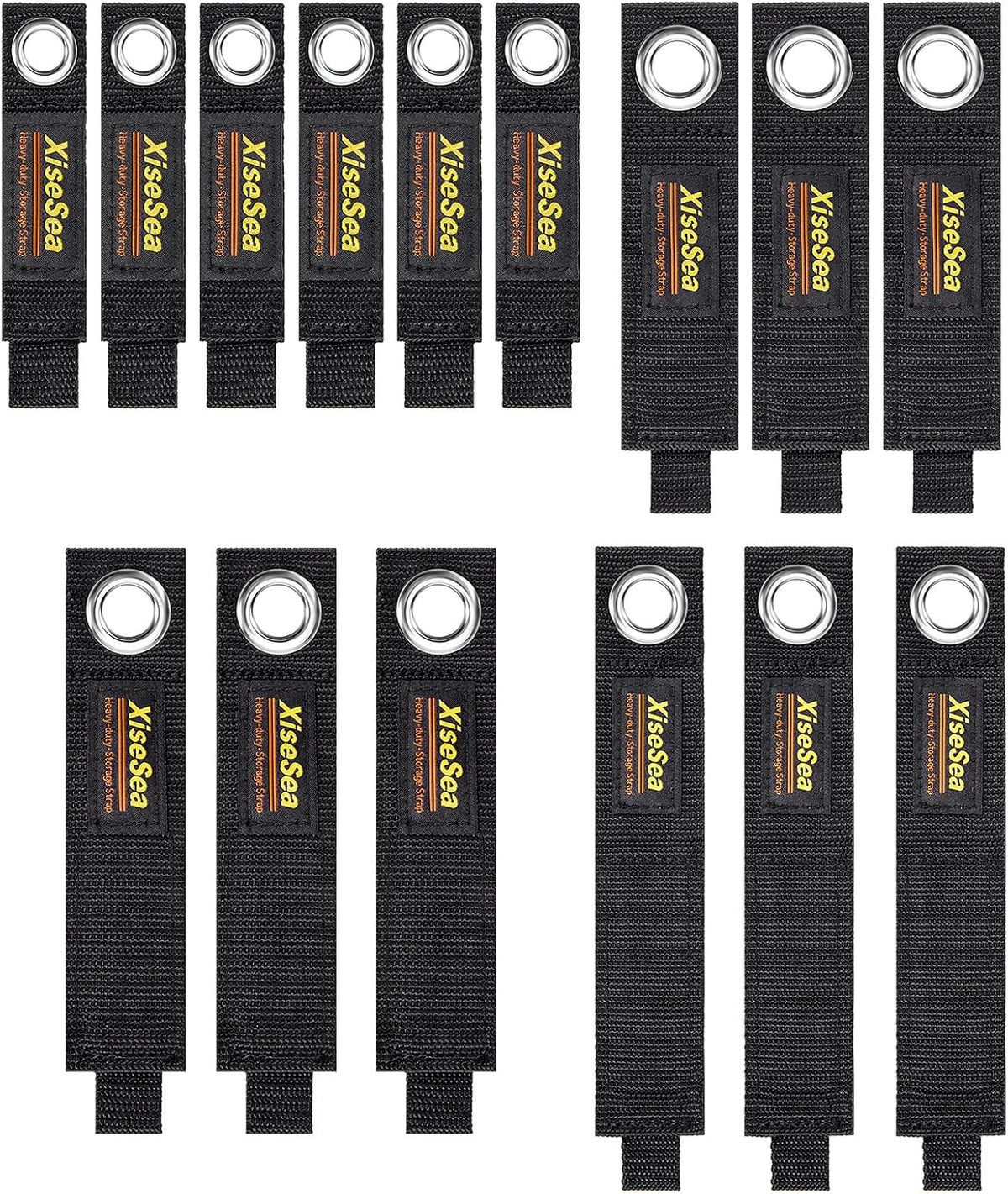 12-Pack Heavy Duty Storage Straps, Hook and Loop Hanging Storage Straps Cord Wrap Keeper for Cords, Hoses, Rope, RV, Boat, Garage Organization (D-12)