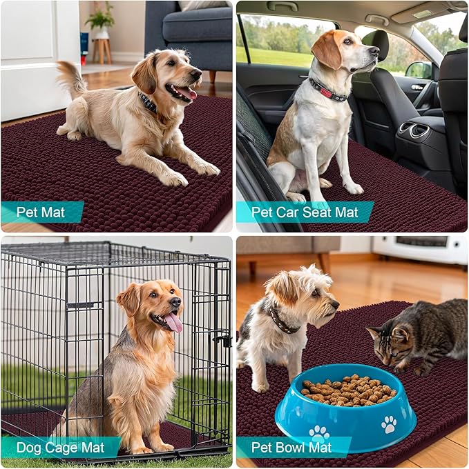 OLANLY Dog Door Mat for Muddy Paws 30x20, Absorbs Moisture and Dirt, Absorbent - Image 7