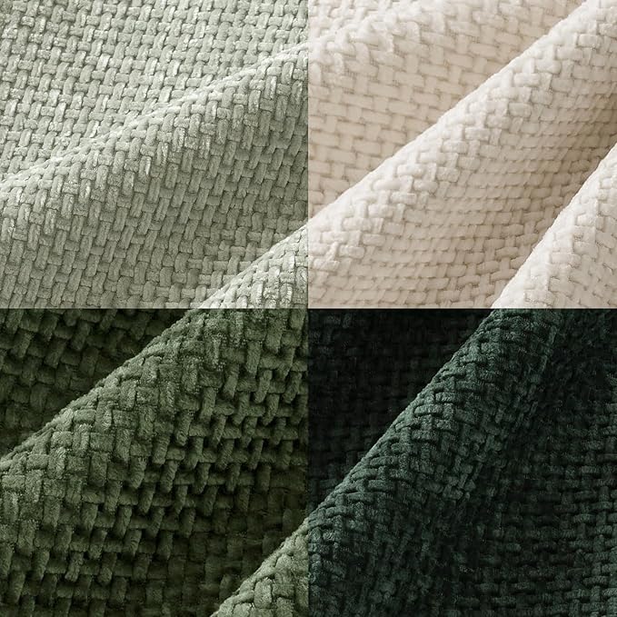 MIULEE Pack of 4 Couch Throw Pillow Covers 16x16 Inch Neutral Green Soft - Image 2