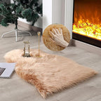 linmopm Faux Fur Rug Sheepskin Shag Fluffy Fuzzy Beige 2x3 ft Small Rugs by Limopmfauxfurproducts