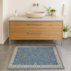 Blue 2x3 Washable Rug for Entryway Indoor, Kitchen Floor Waterproof, Powder Room - Image 3